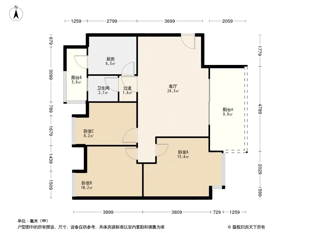 上东锦城A区户型图