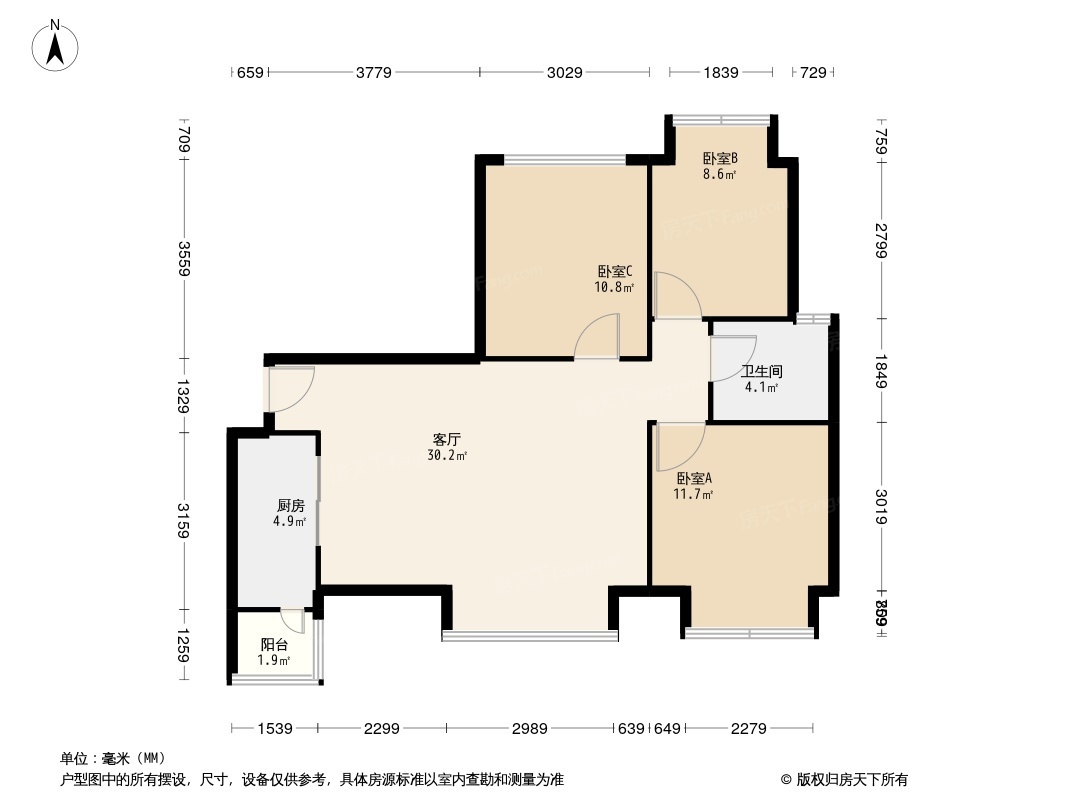 北领峰尚户型图