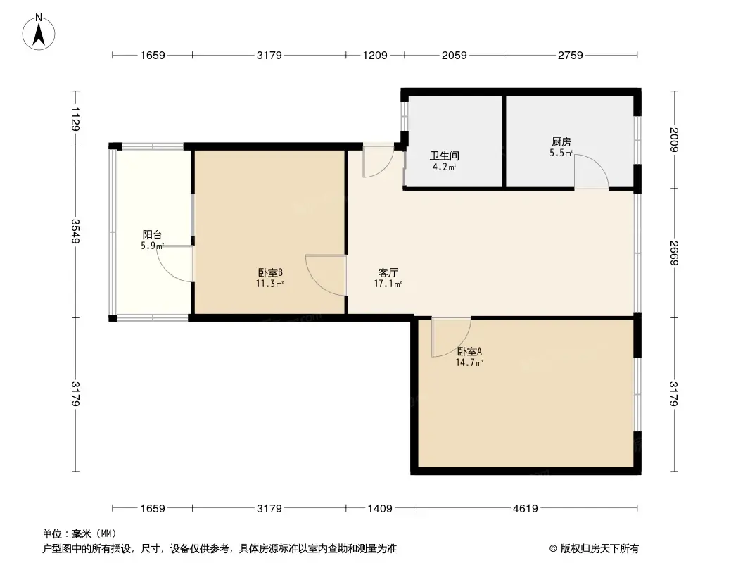 花牌坊街191号院户型图