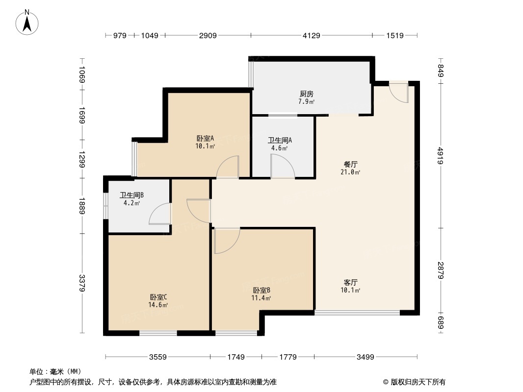 荣盛花语城户型图