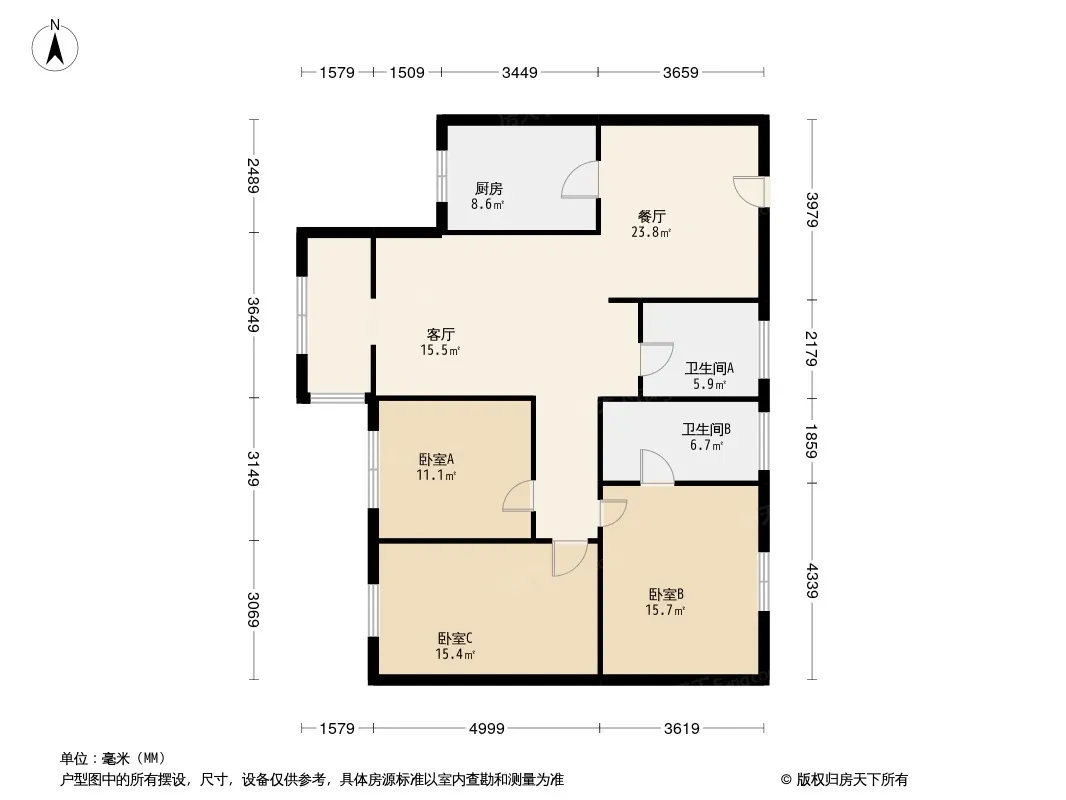 棕南树荫公寓户型图