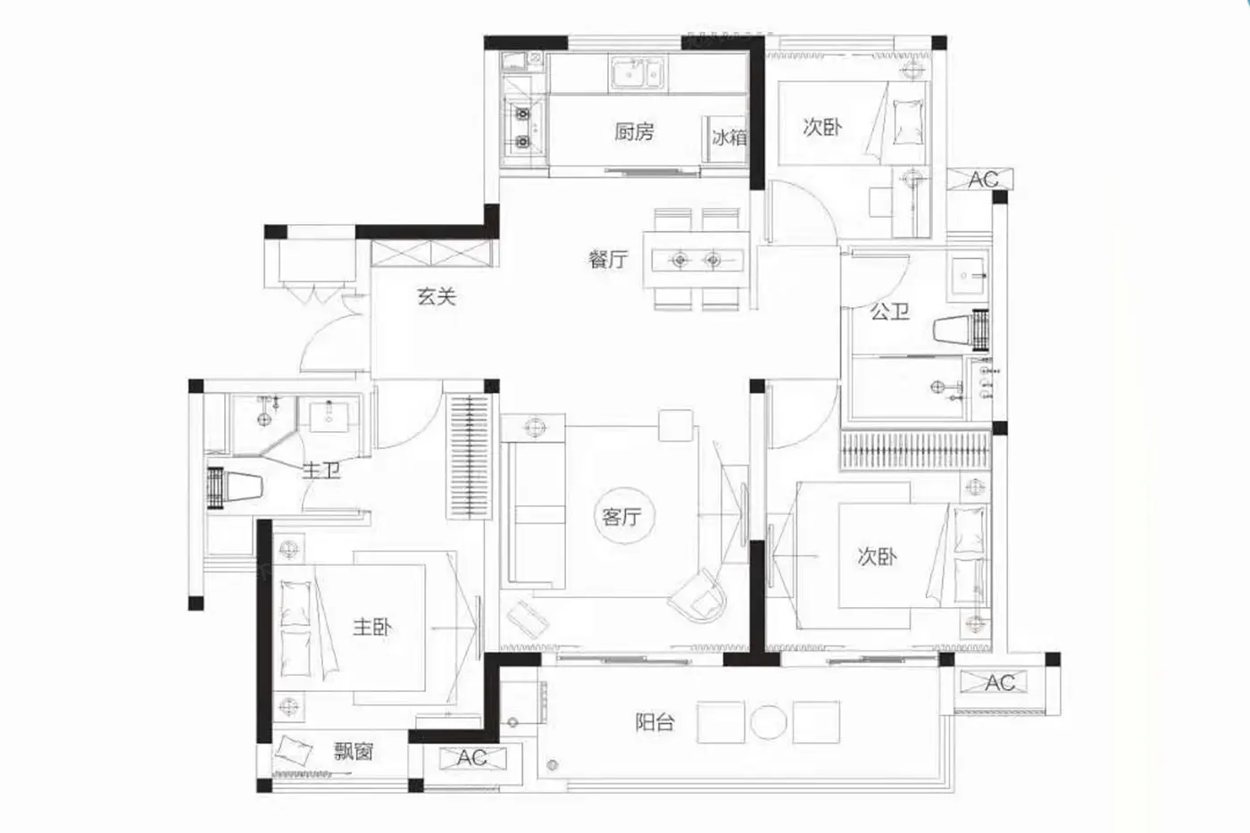 户型图:翠屏居B户型