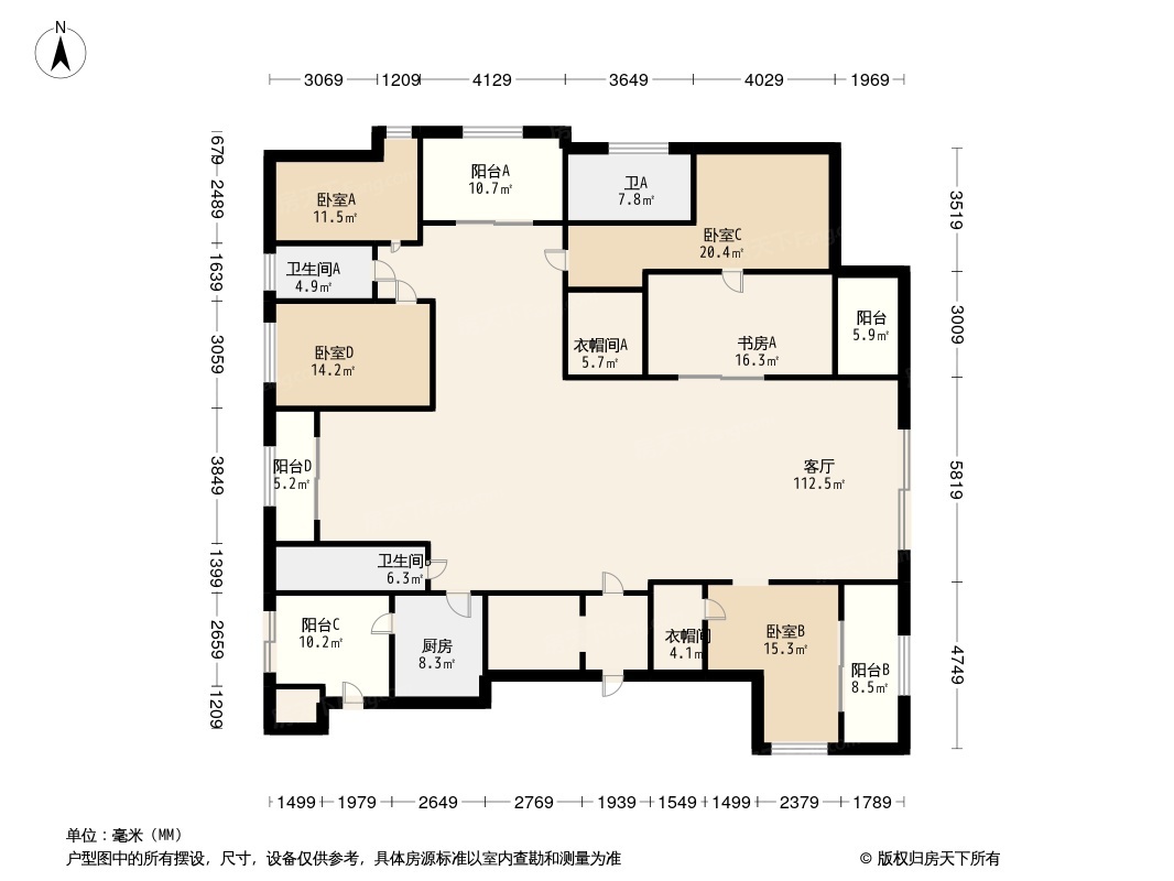 新港长江府户型图