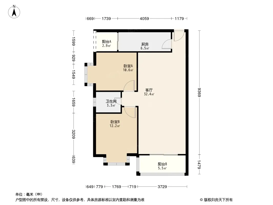 新筑公寓户型图