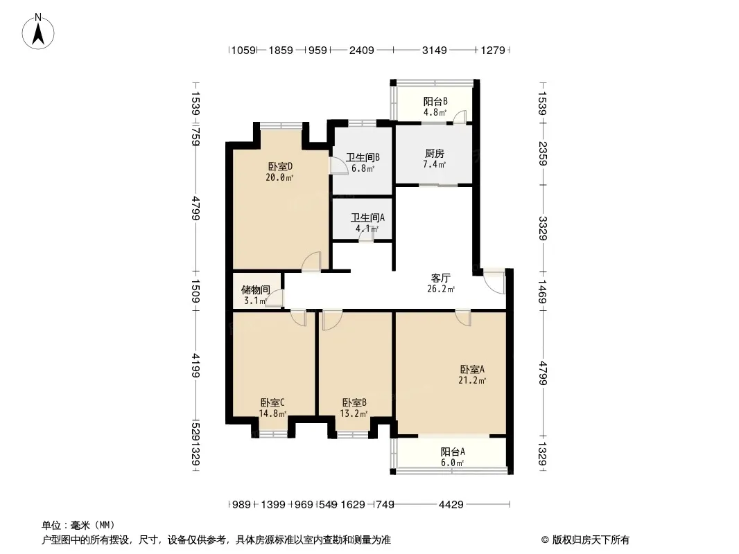 翔宇苑三期户型图