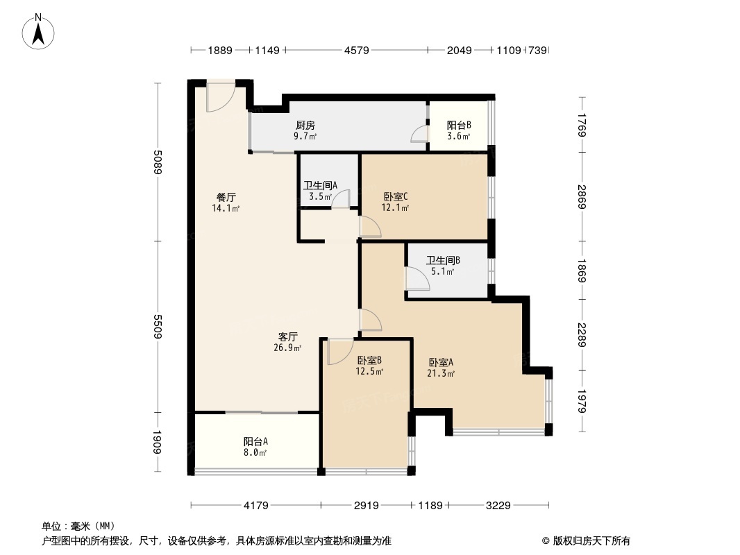 中天金海岸天骄苑户型图