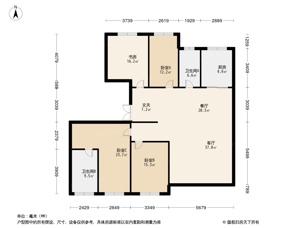 青岛龙湖天奕户型图