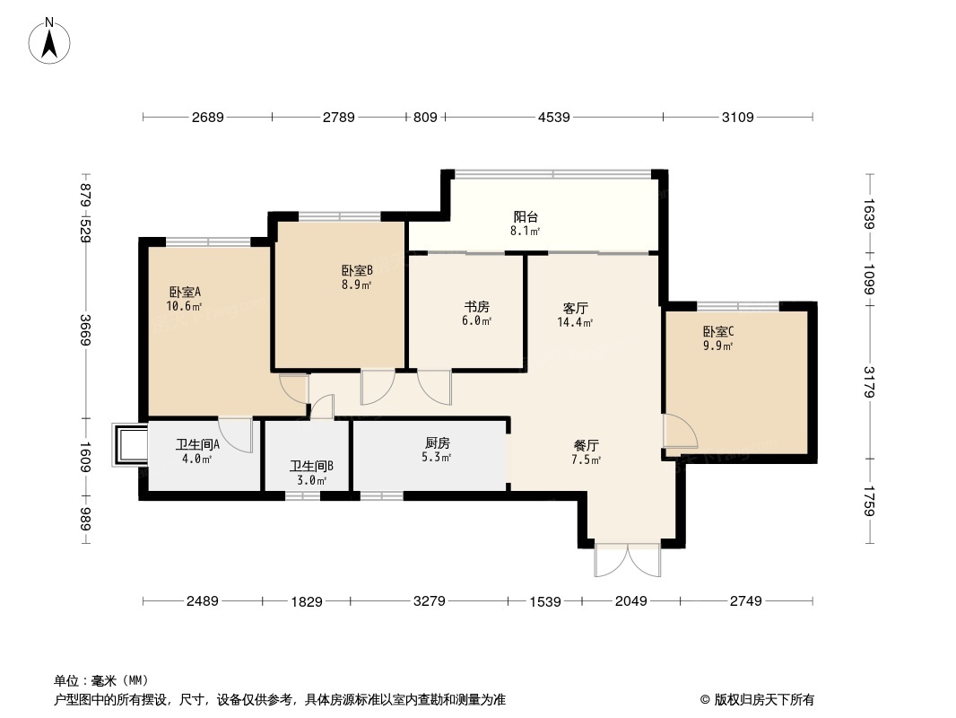 大唐翰粼天辰户型图