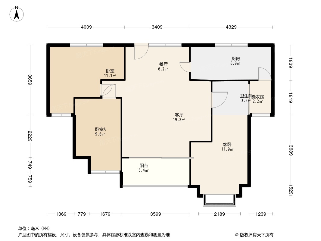 福州恒大悦珑湾户型图