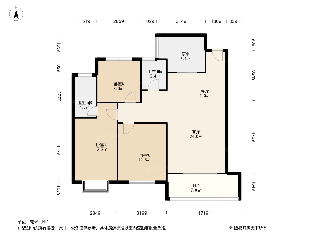 天津蓝光雍锦湾户型图