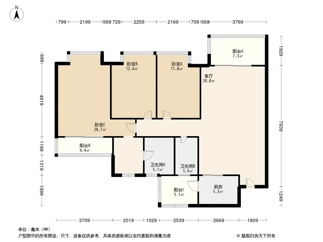雅颂居一期户型图