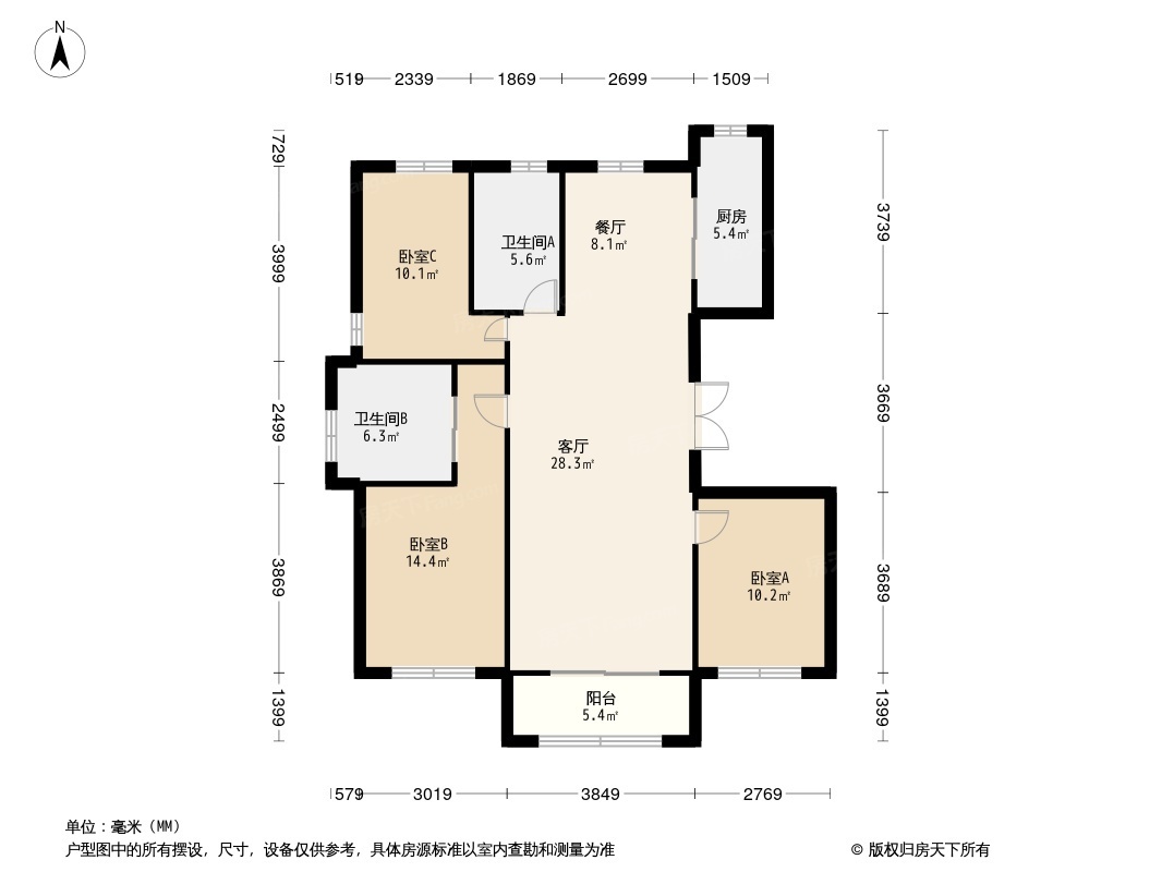 首城珑玺禾院户型图