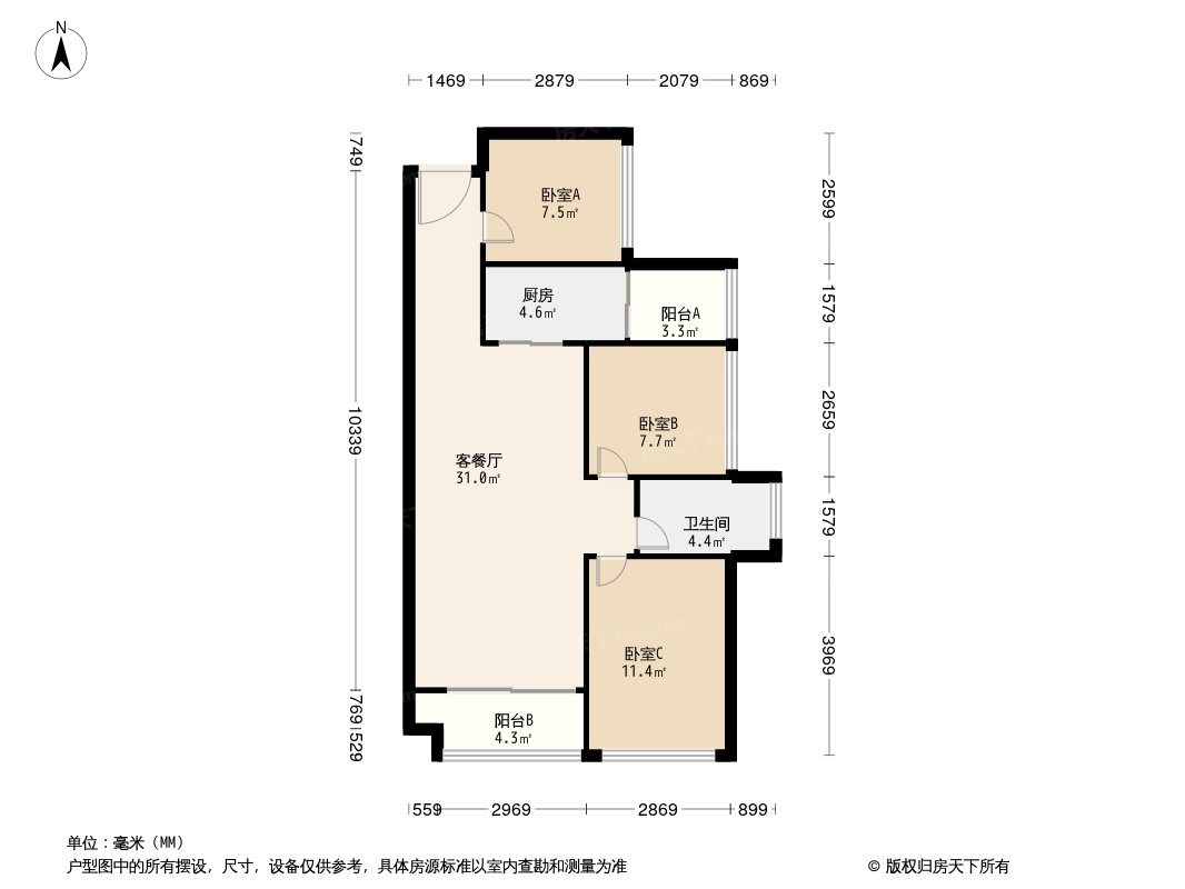 鸿荣源尚峰户型图