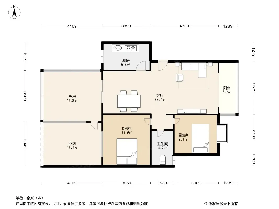 东方虹花苑户型图