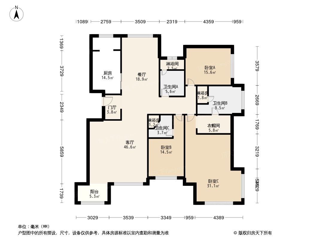 中铁花溪渡户型图