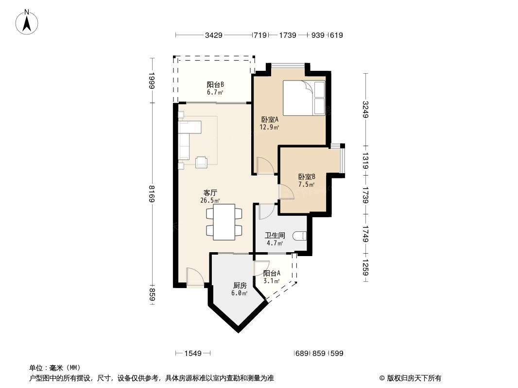 祈福新村晓峰园户型图