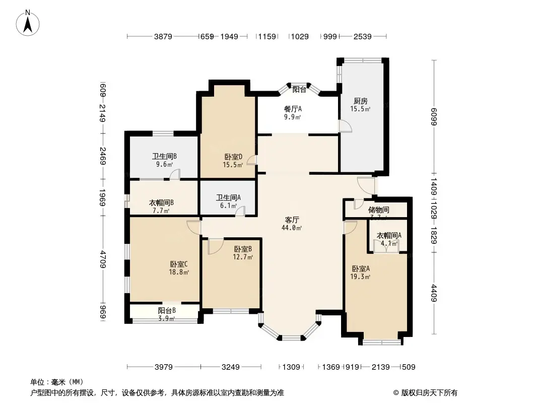 世纪城观山园户型图