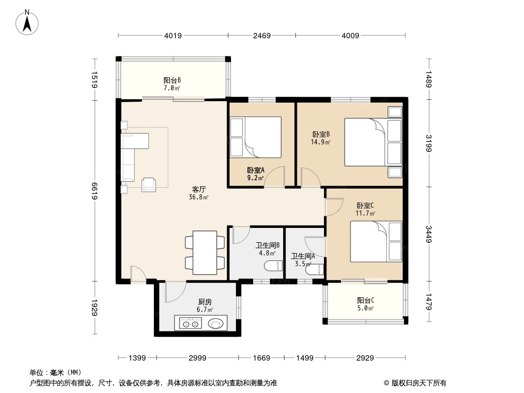 龙岗花园户型图