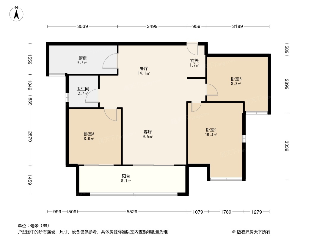 奥体金茂悦户型图