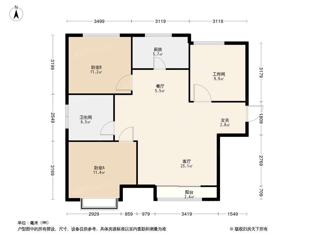 禹洲悦府户型图