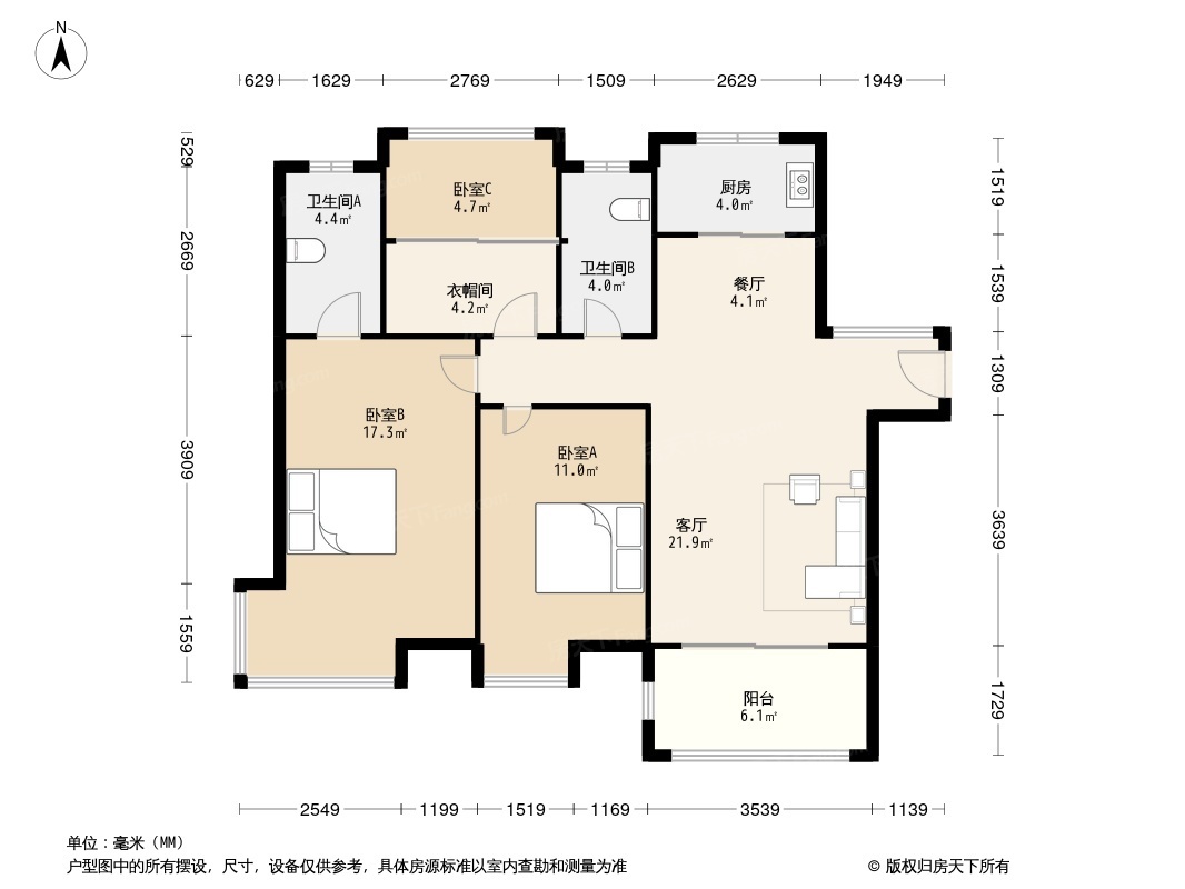 国贸天悦户型图