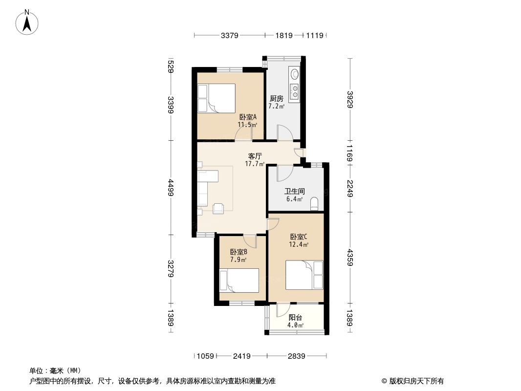 清真寺街小区户型图