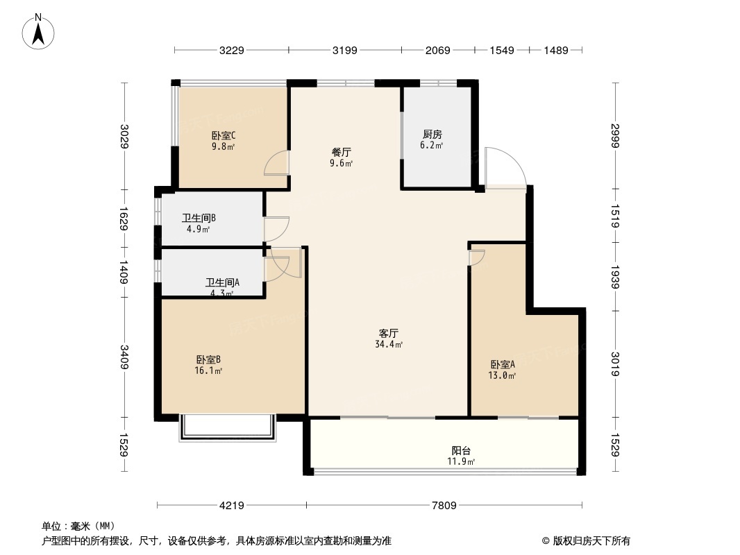 信达·溪岸观邸户型图