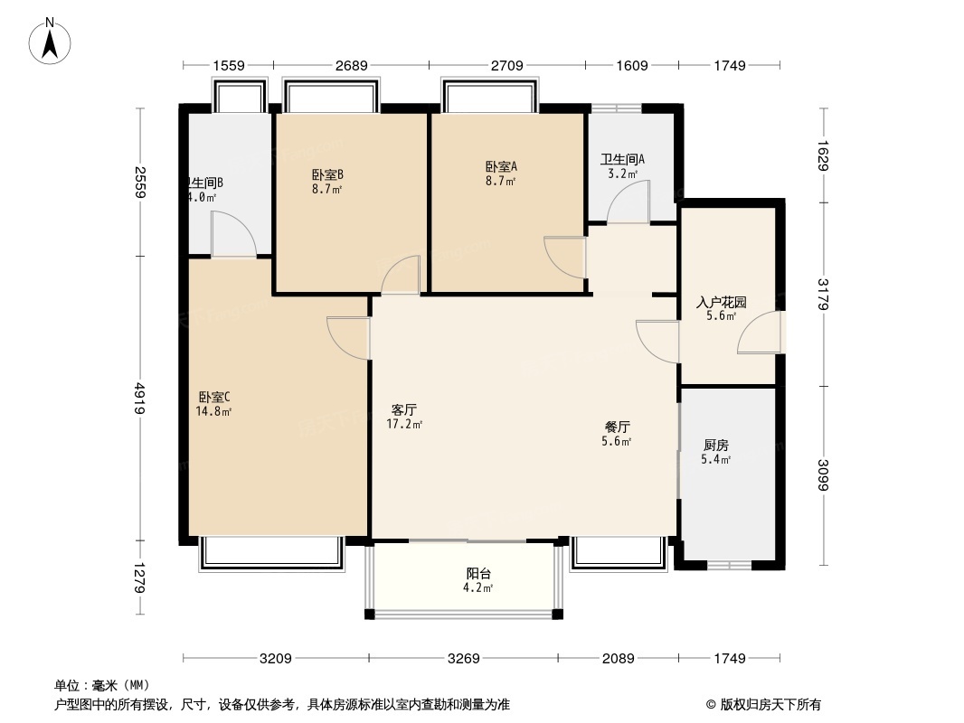 时代招商天禧户型图