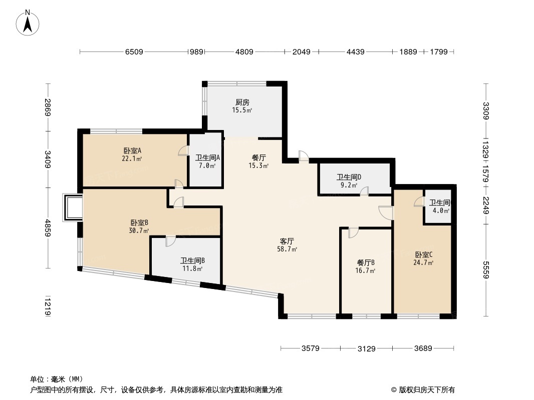 天津雅颂居户型图