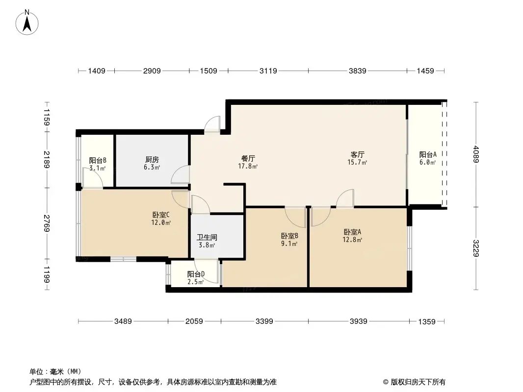 竣为汇泽苑户型图