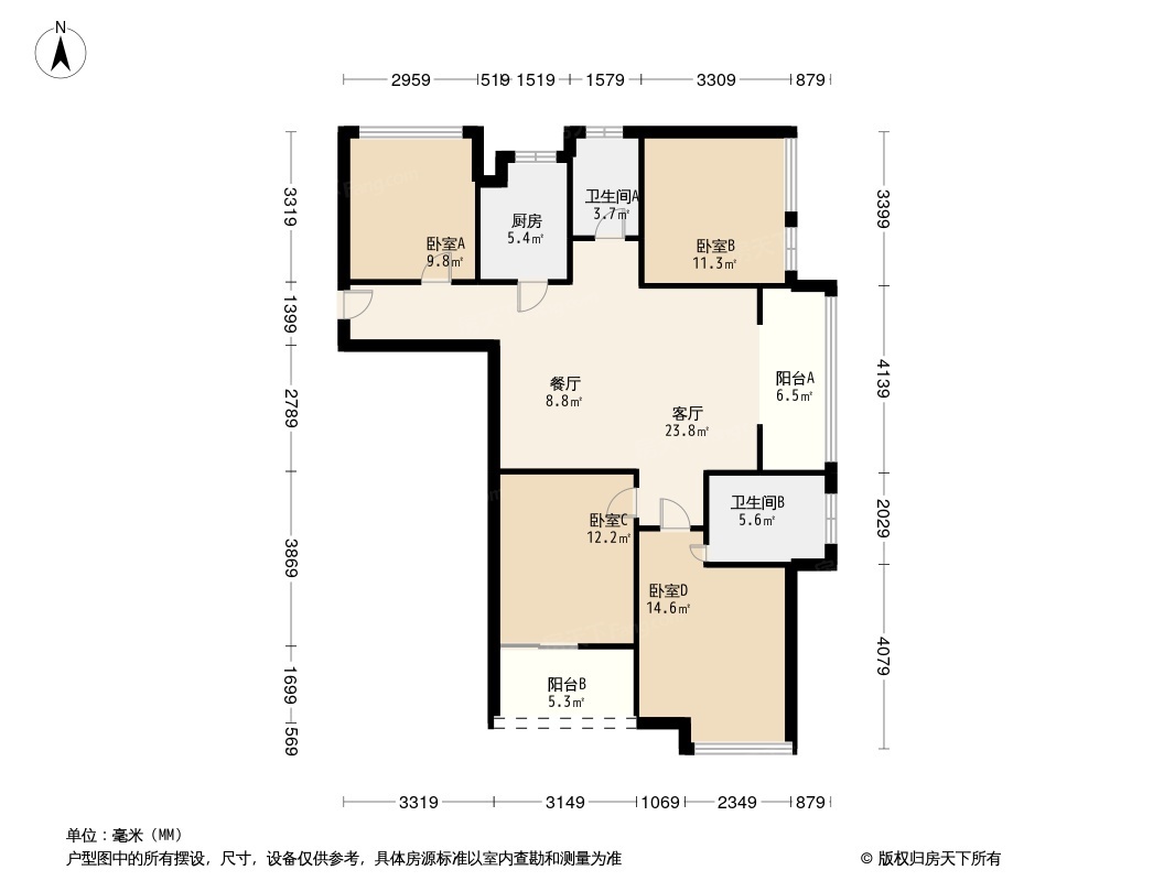 泰禾红悦户型图