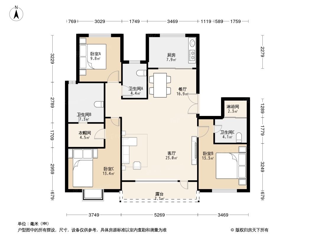 金地保利御中南户型图