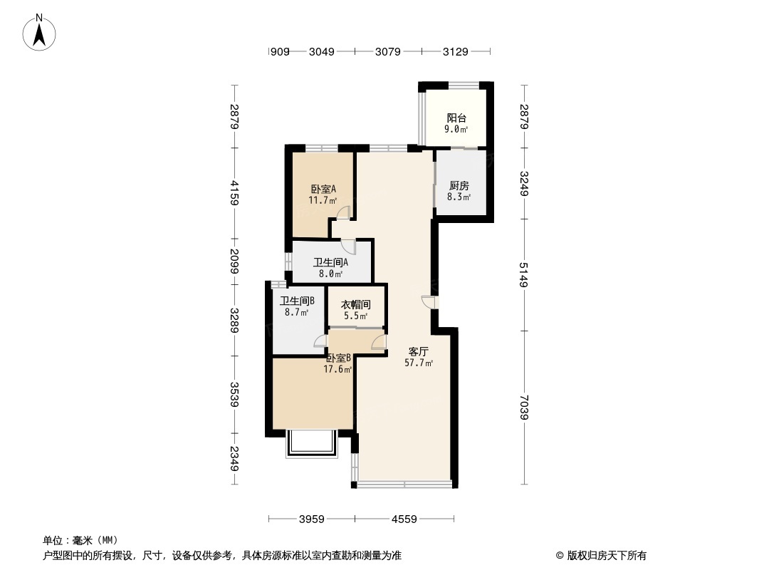 华润半山悦景户型图