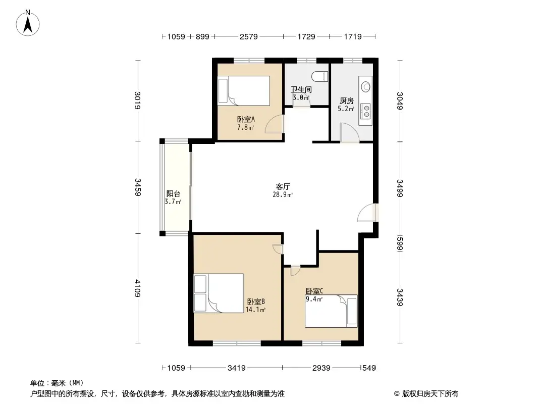 蓝岸郡景户型图