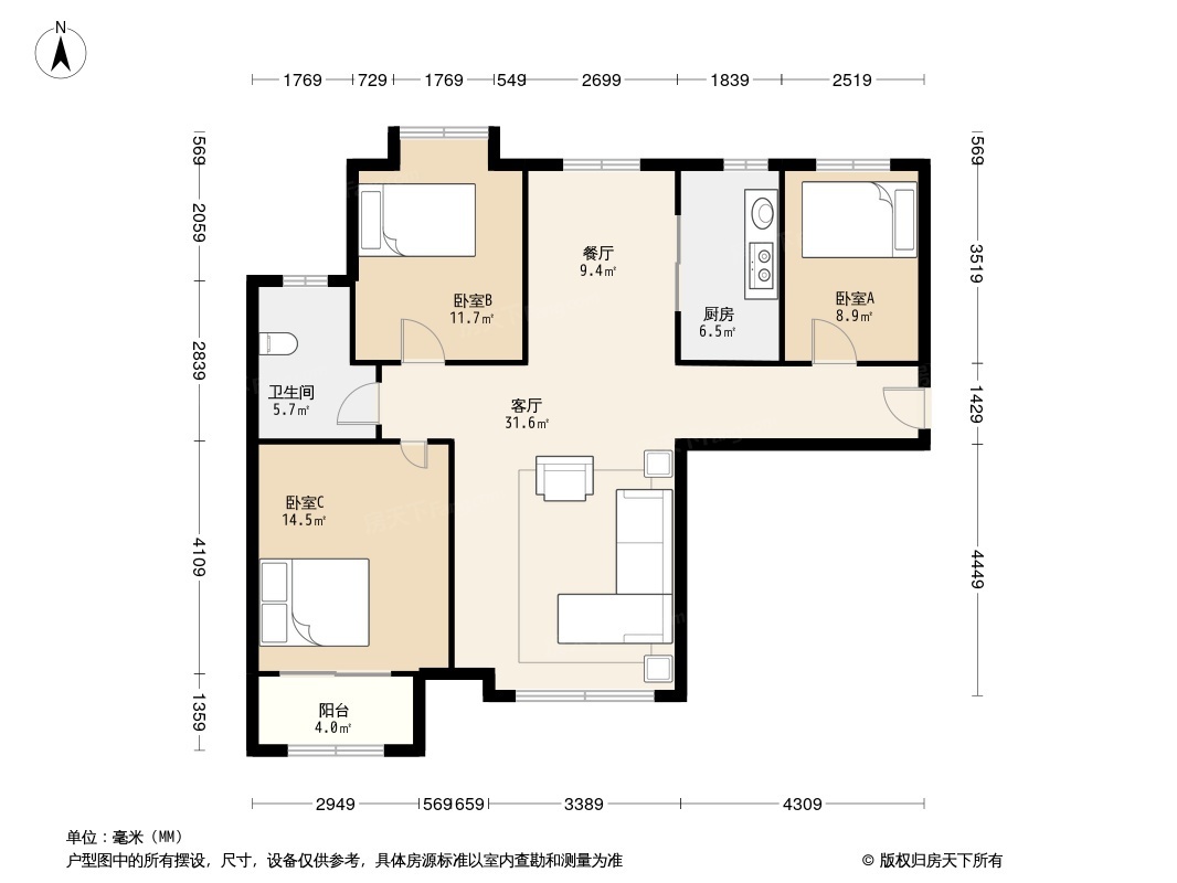 天业盛世国际户型图