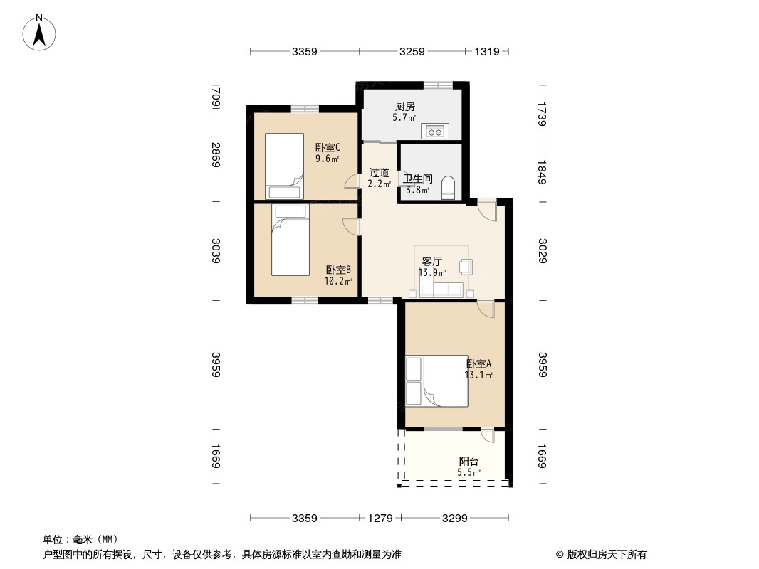 城西二里户型图