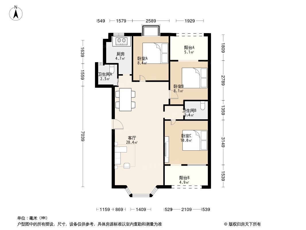 彩虹湾佳园户型图