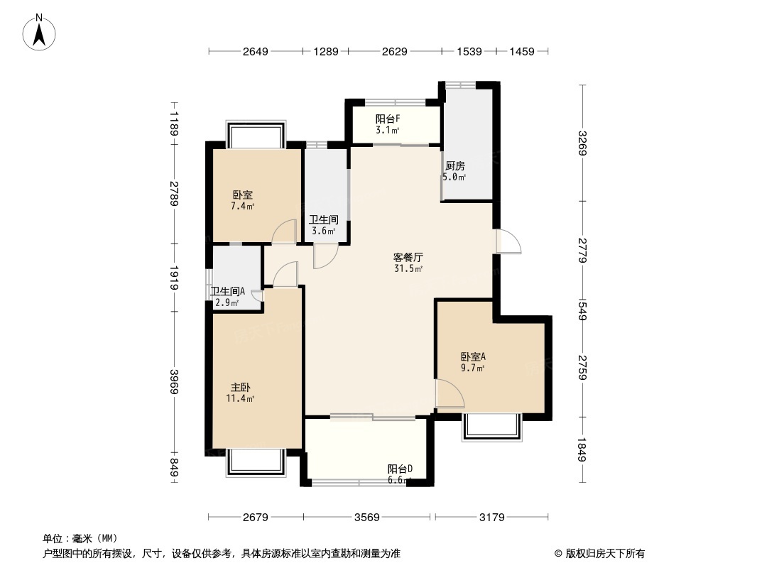 华勤湖畔花园户型图