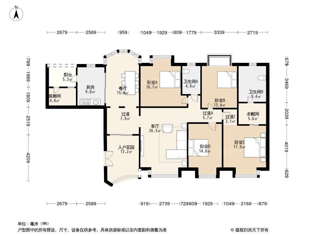 汇景新城中央庭园户型图