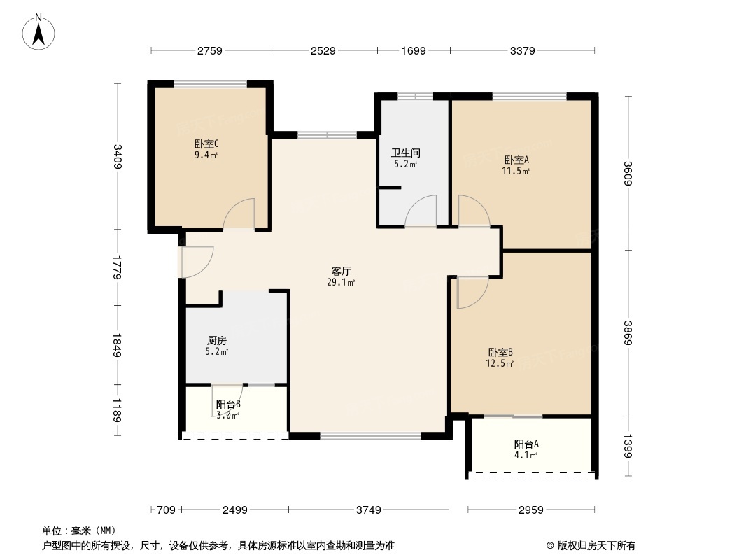 万科荣华金域名城户型图