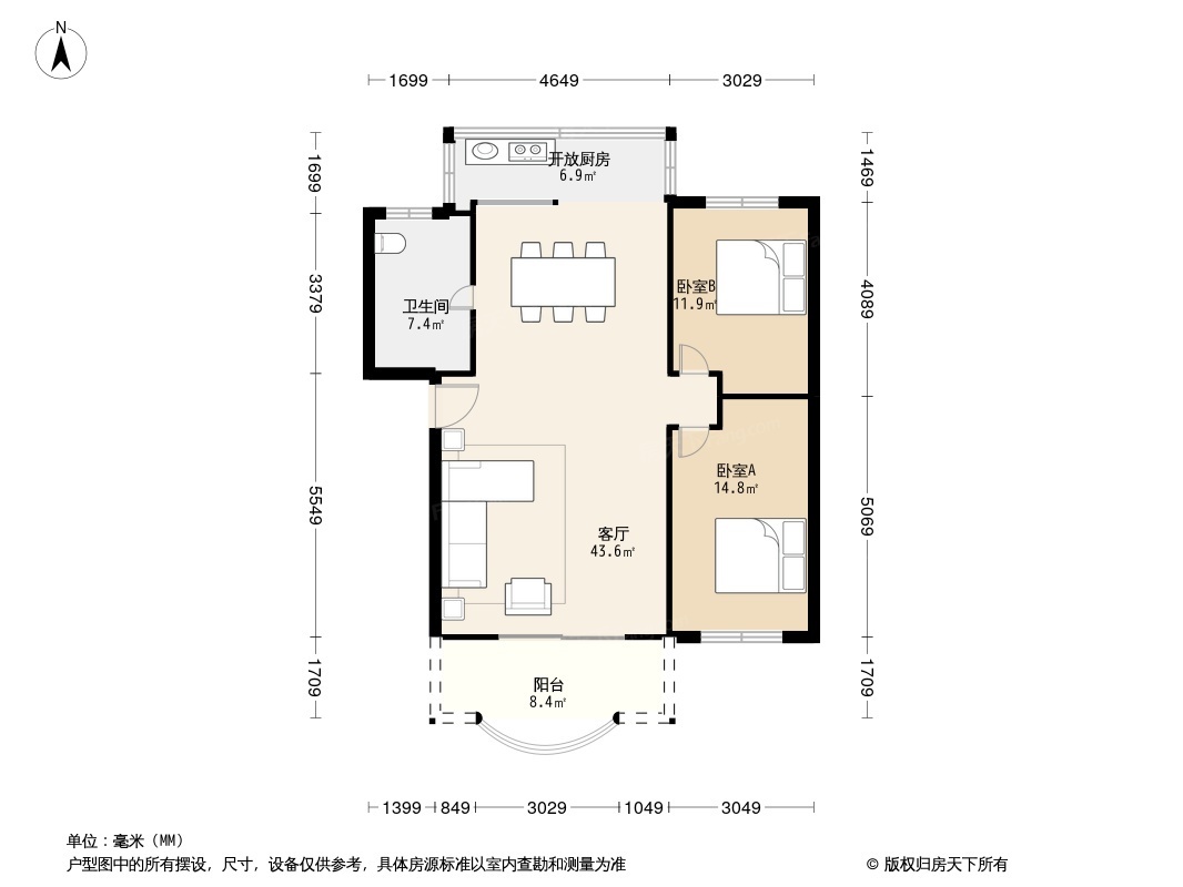 银苑花园户型图