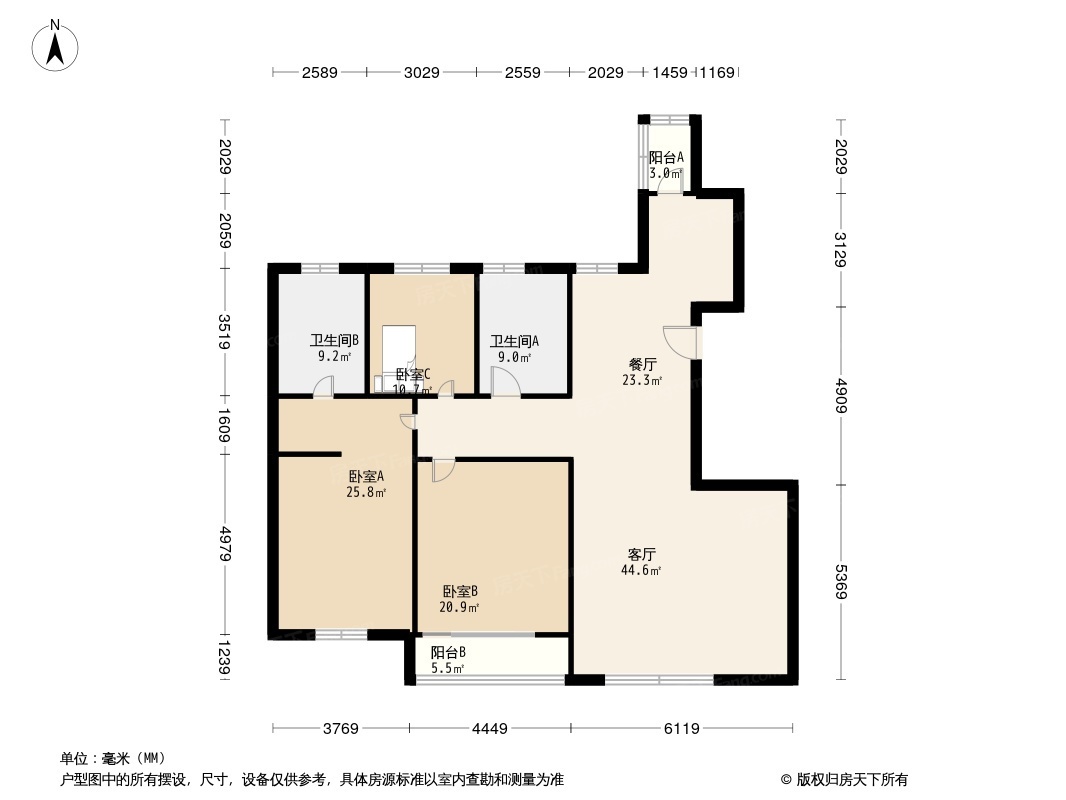 富力津门湖棕榈花园户型图