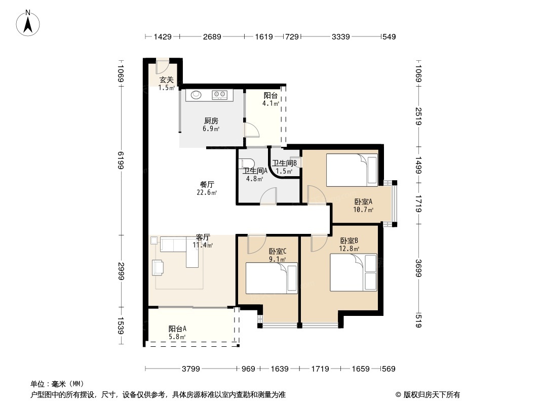 锦绣生态园翠屏苑户型图