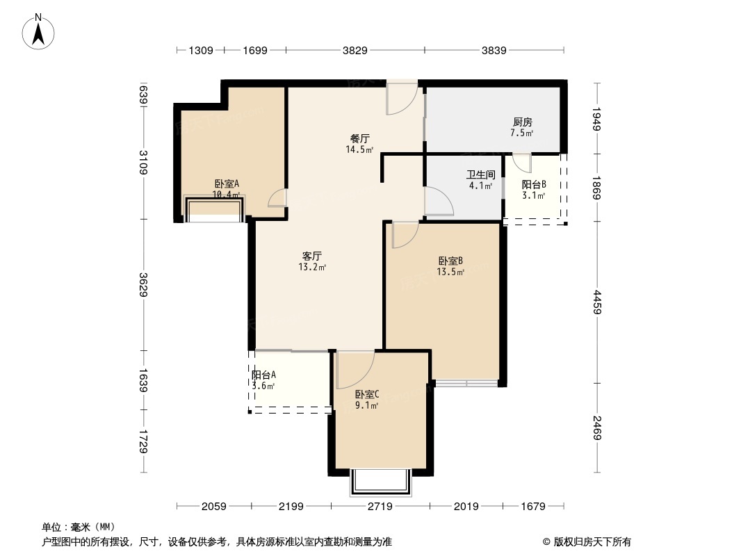 金地九樾户型图