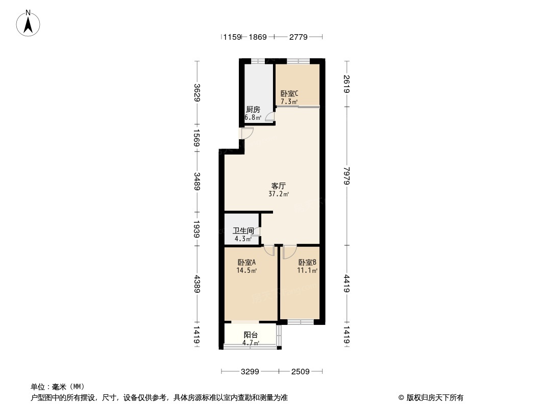 福泰温泉公寓户型图