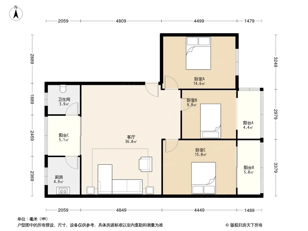 西体北路1号院户型图