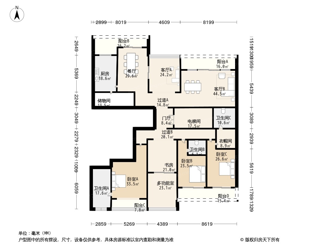 曲江玫瑰园户型图