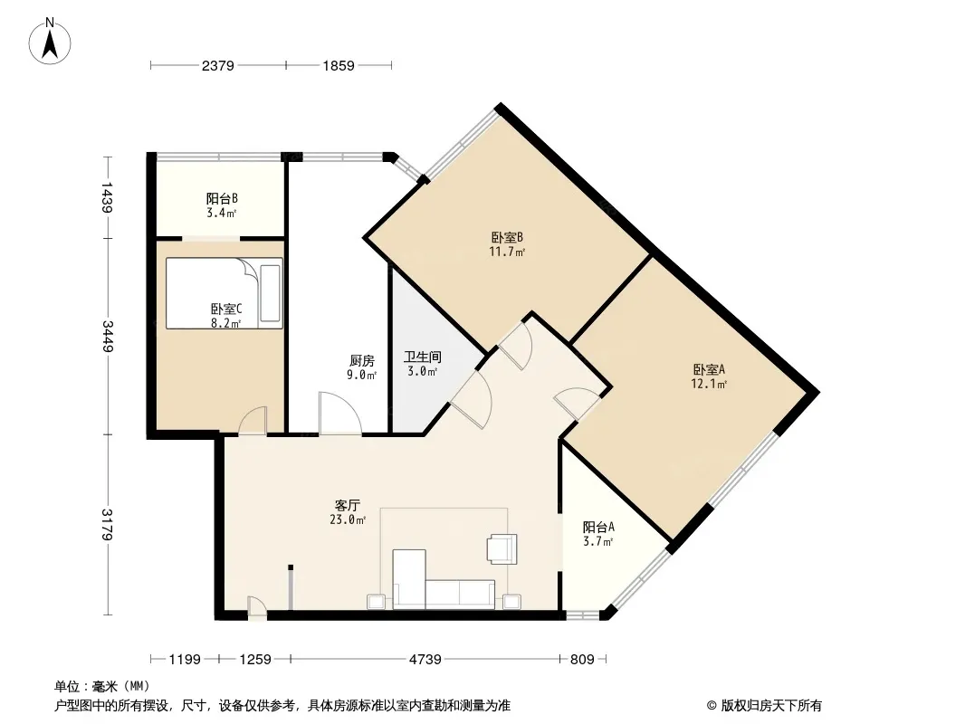 交桂二巷1号院户型图
