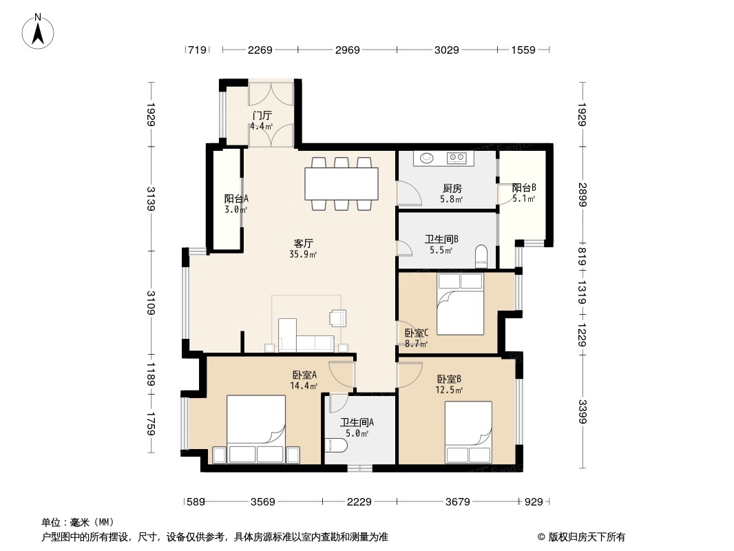 中建桐梓林壹号户型图