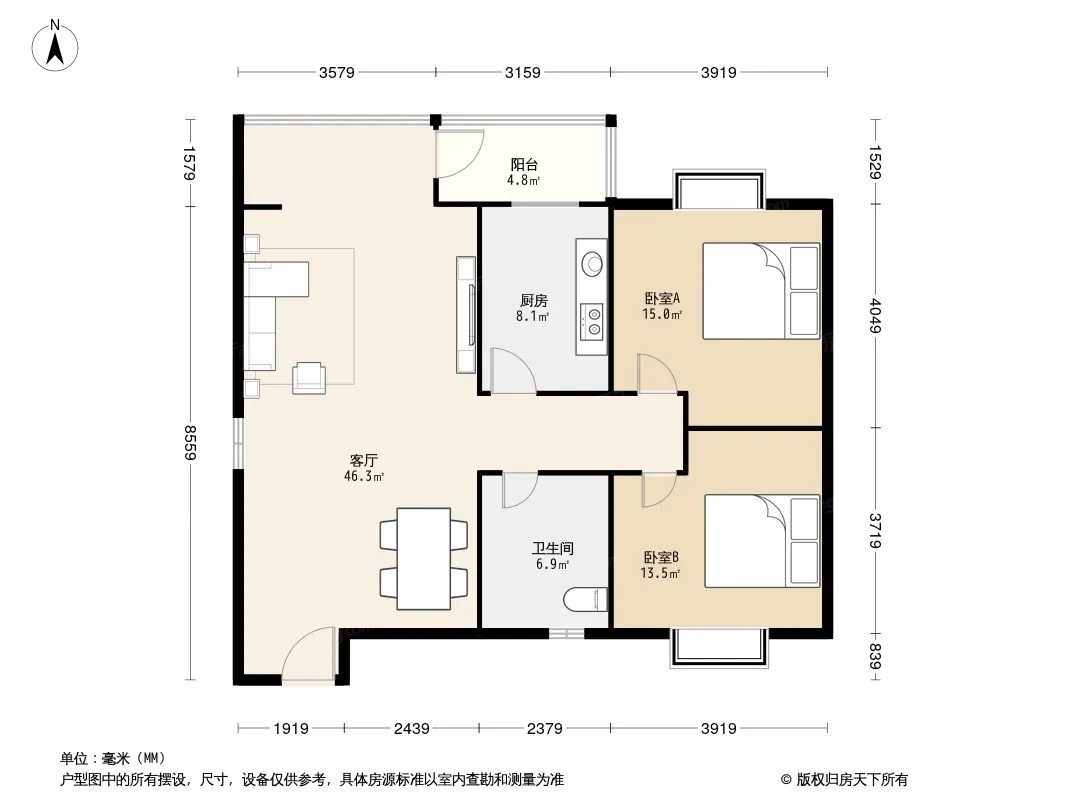 皇经楼新居一期户型图